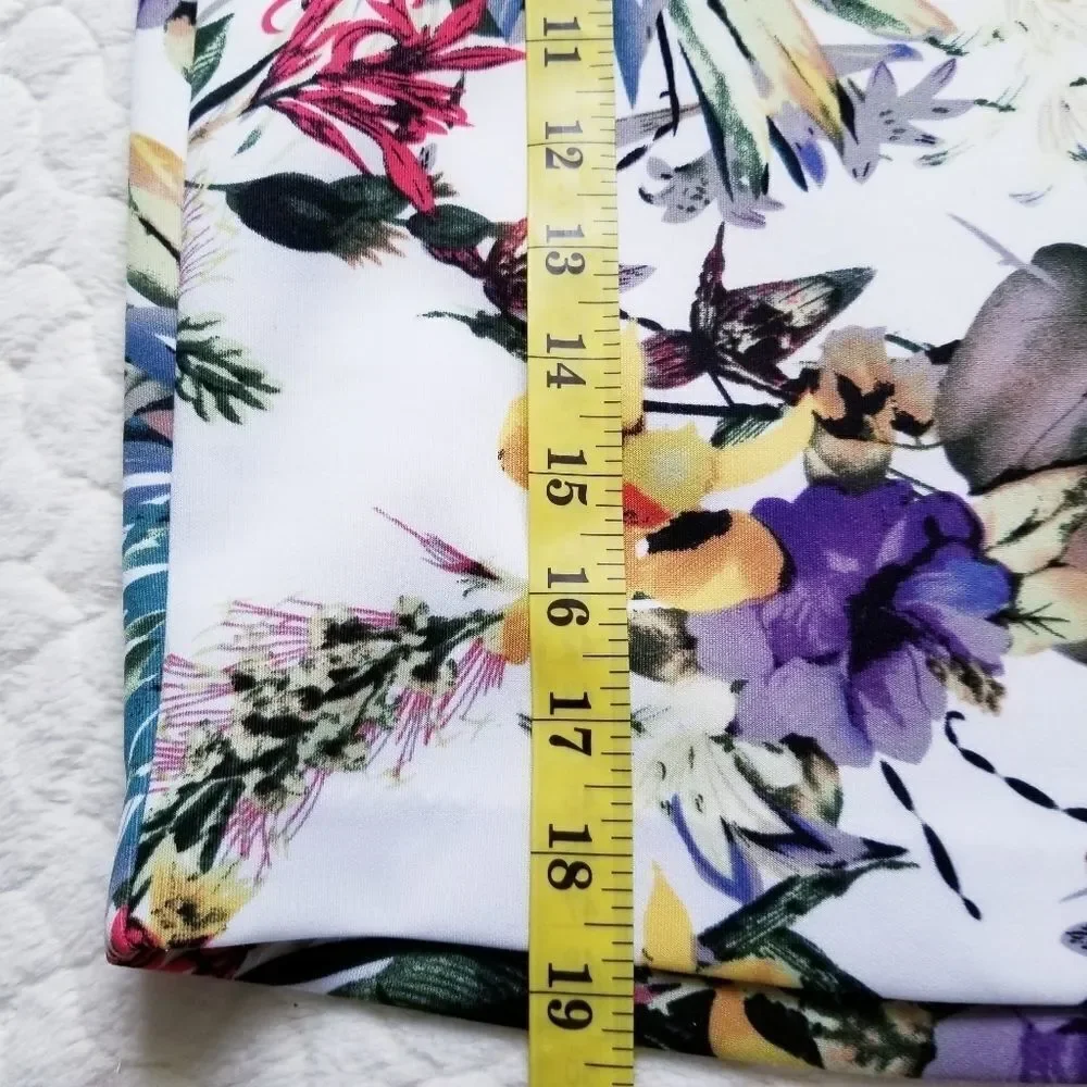 Carmen Marc Valvo floral skirt flowers mini pencil - Picture 3 of 7